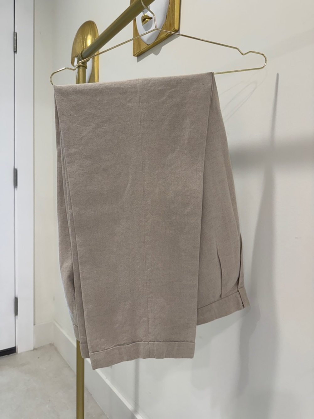 Perry Ellis linen Men's Beige Dress Trousers size36/32 - Picture 5 of 6